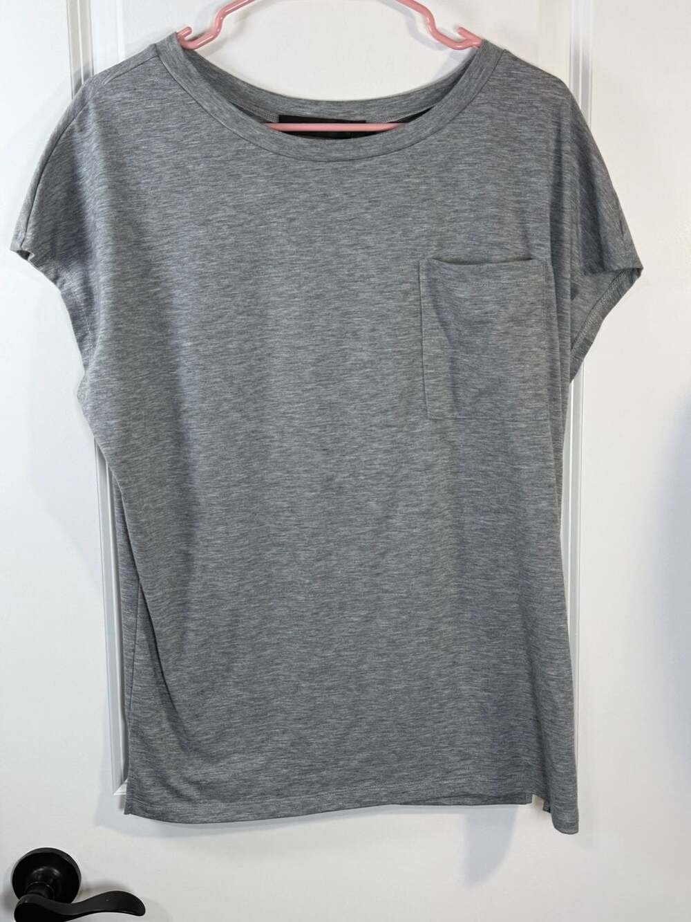 MIROL Grey Cap Sleeve Pocket T-Shirt Size L